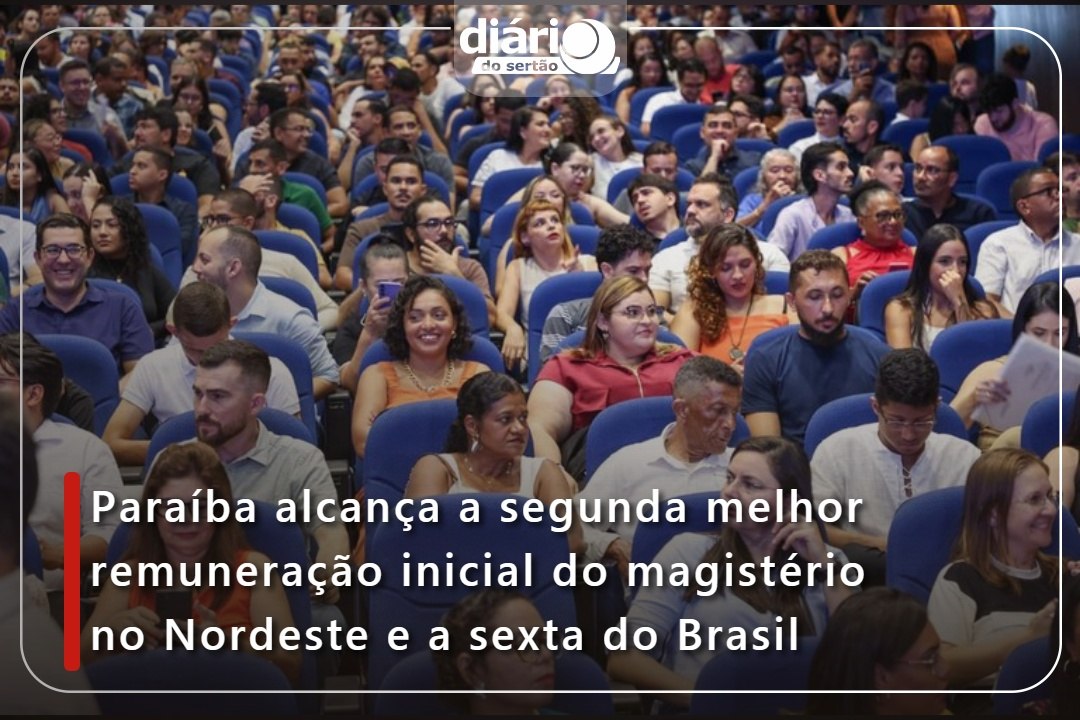 Paraíba alcança a segunda melhor remuneração inicial do magistério no Nordeste e a sexta do Brasil