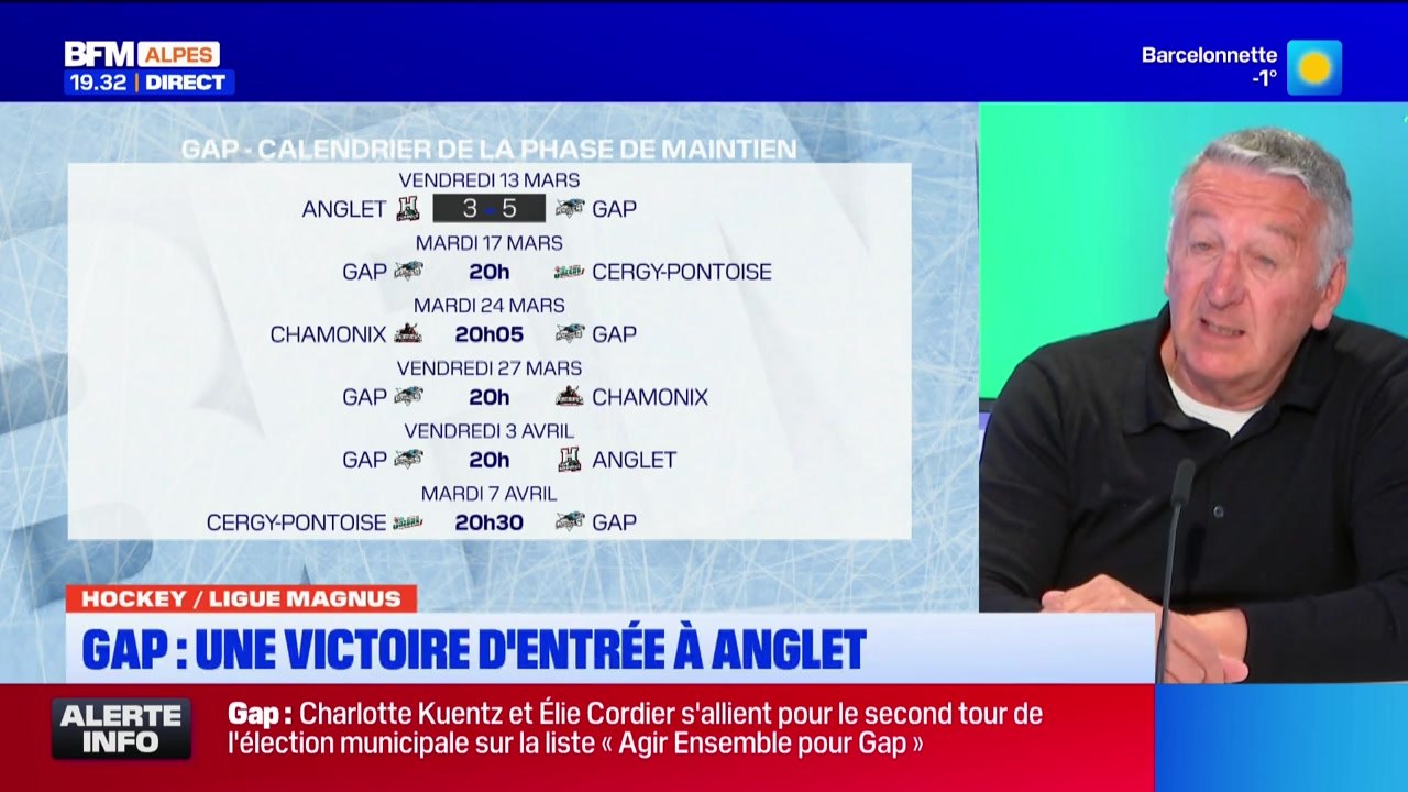 Le Club des Alpes du Sud du lundi 16 mars - GAP : une victoire d'entrée à Anglet