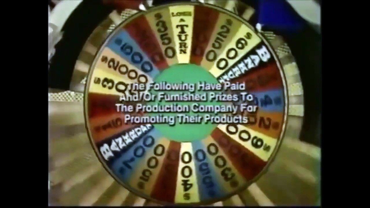 Wheel of Fortune closing credits, 4/15/85