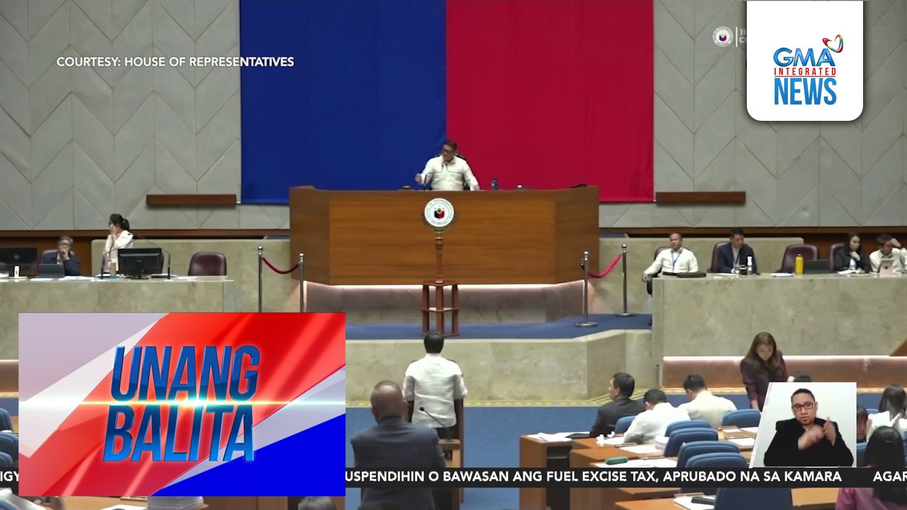 Panukalang bigyan ng emergency powers ang pangulo na suspendihin o bawasan ang fuel excise tax, aprubado na sa Kamara | Unang Balita