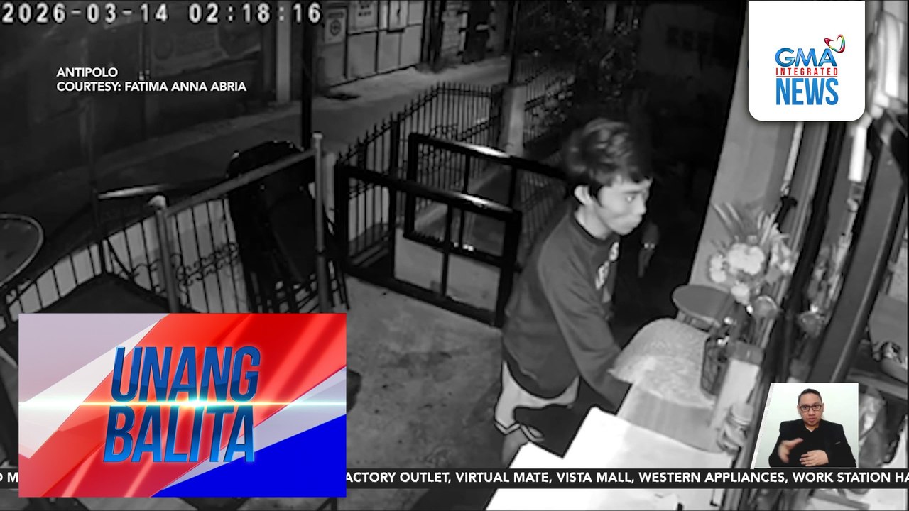 Huli-cam – Kainan, ninakawan ng isang lalaki at bata; speaker at tip box, natangay | Unang Balita