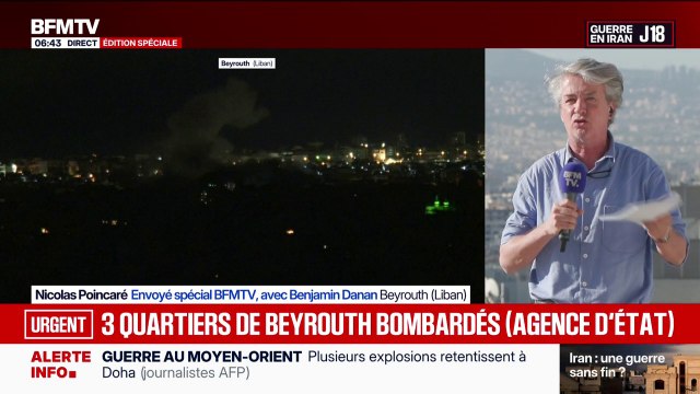 Guerre au moyen-Orient: trois quartiers de Beyrouth, au Liban, ont été bombardés par des avions israéliens
