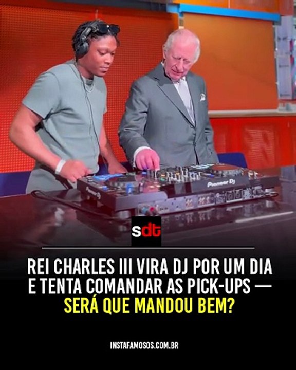 Rei Charles III vira DJ por um dia e tenta comandar as pick-ups — será que mandou bem?
