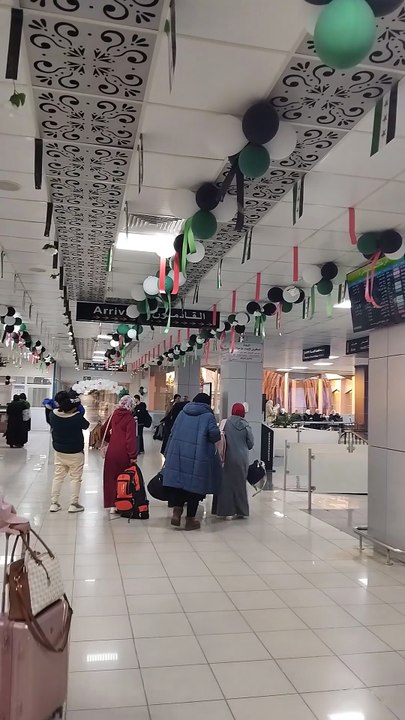 عيد التحرير ٢٠٢غ مطار دمشق Anniversary of new government Damascus airport