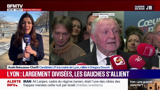 Municipales à Lyon: pour Anaïs Belouassa-Cherifi, candidate LFI à la mairie de Lyon ralliée à Grégory Doucet, Jean-Michel Aulas c'est la droite réactionnaire