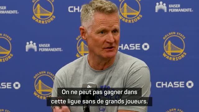 Warriors - Kerr après sa 600e victoire : "On ne peut pas gagner dans cette ligue sans de grands joueurs"