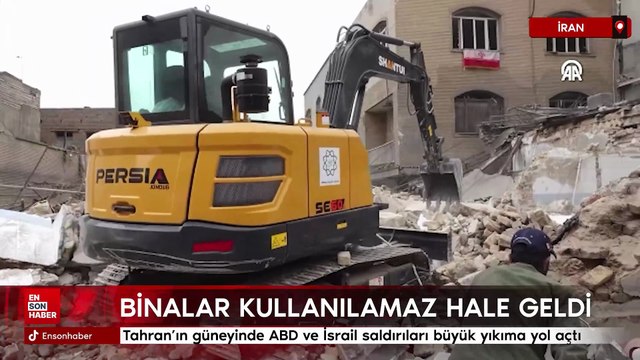 Tahran’ın güneyinde ABD ve İsrail saldırıları büyük yıkıma yol açtı