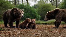 Bear Mother Fights Predator