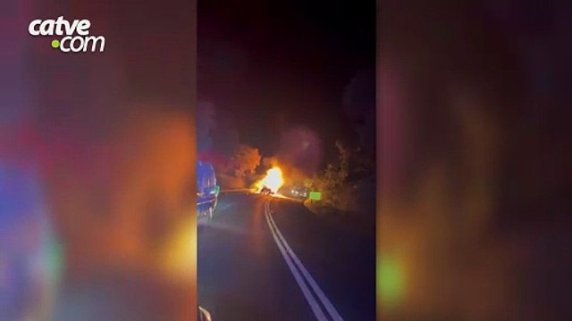 Vítima morre carbonizada na BR-277 após se envolver em batida com caminhão