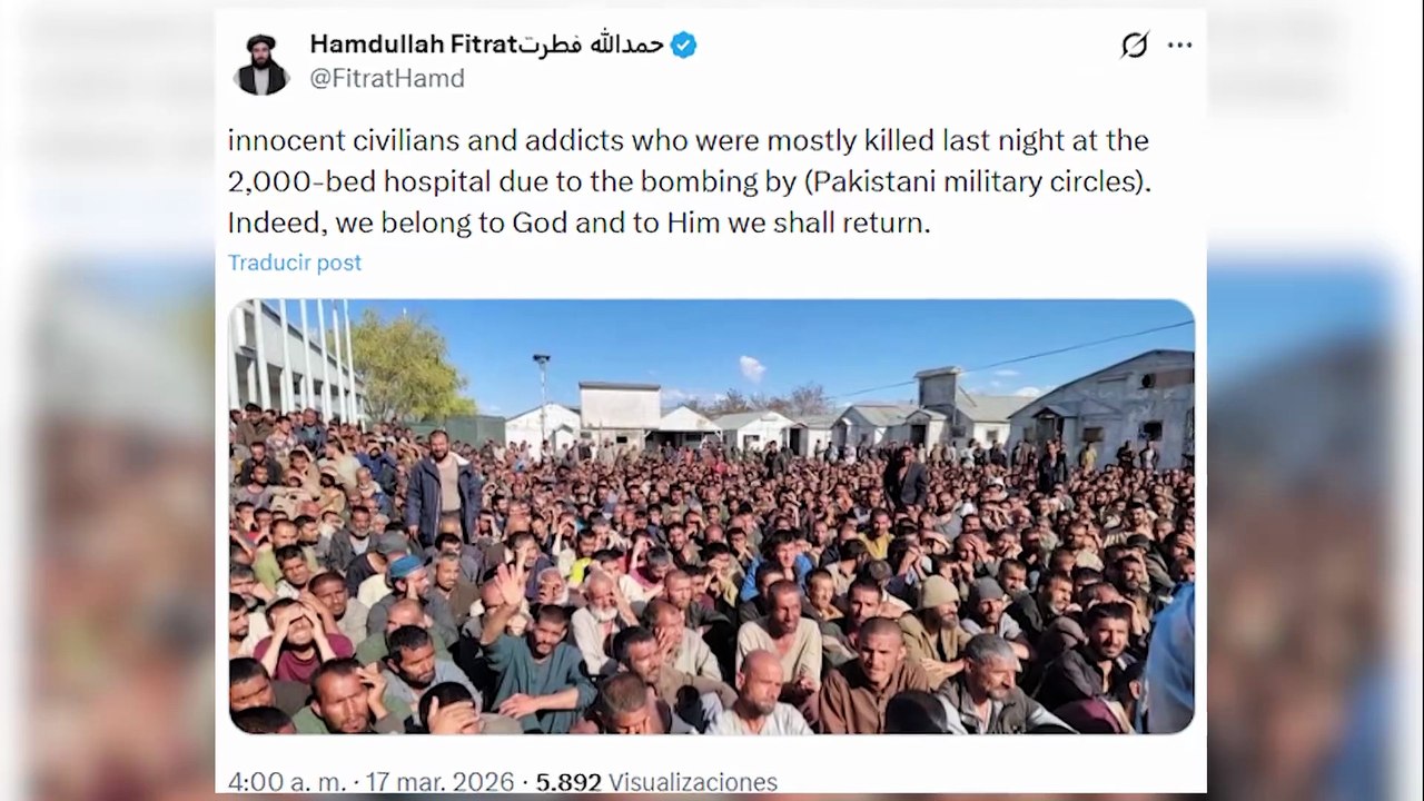 Al menos 400 muertos y 250 heridos en el bombardeo de Pakistán contra un hospital de Kabul