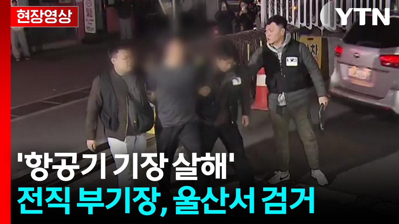 [현장영상+] '항공사 기장 살해' 전직 부기장 검거...부산 압송 / YTN