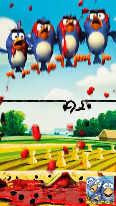 Rolling Melon Disaster 😂💥 Talking Birds On A Wire Game