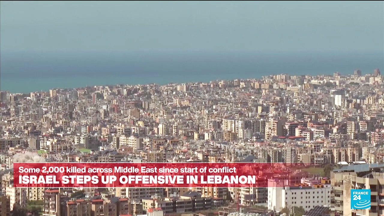 Israel strikes Beirut as number of displaced mounts