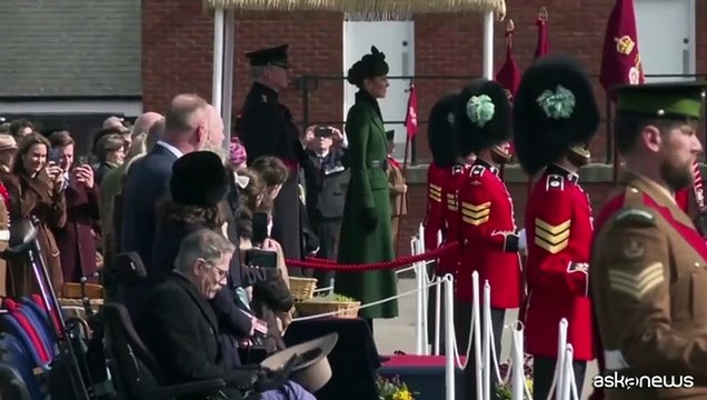 Kate alla parata delle Irish Guards nel giorno di San Patrizio