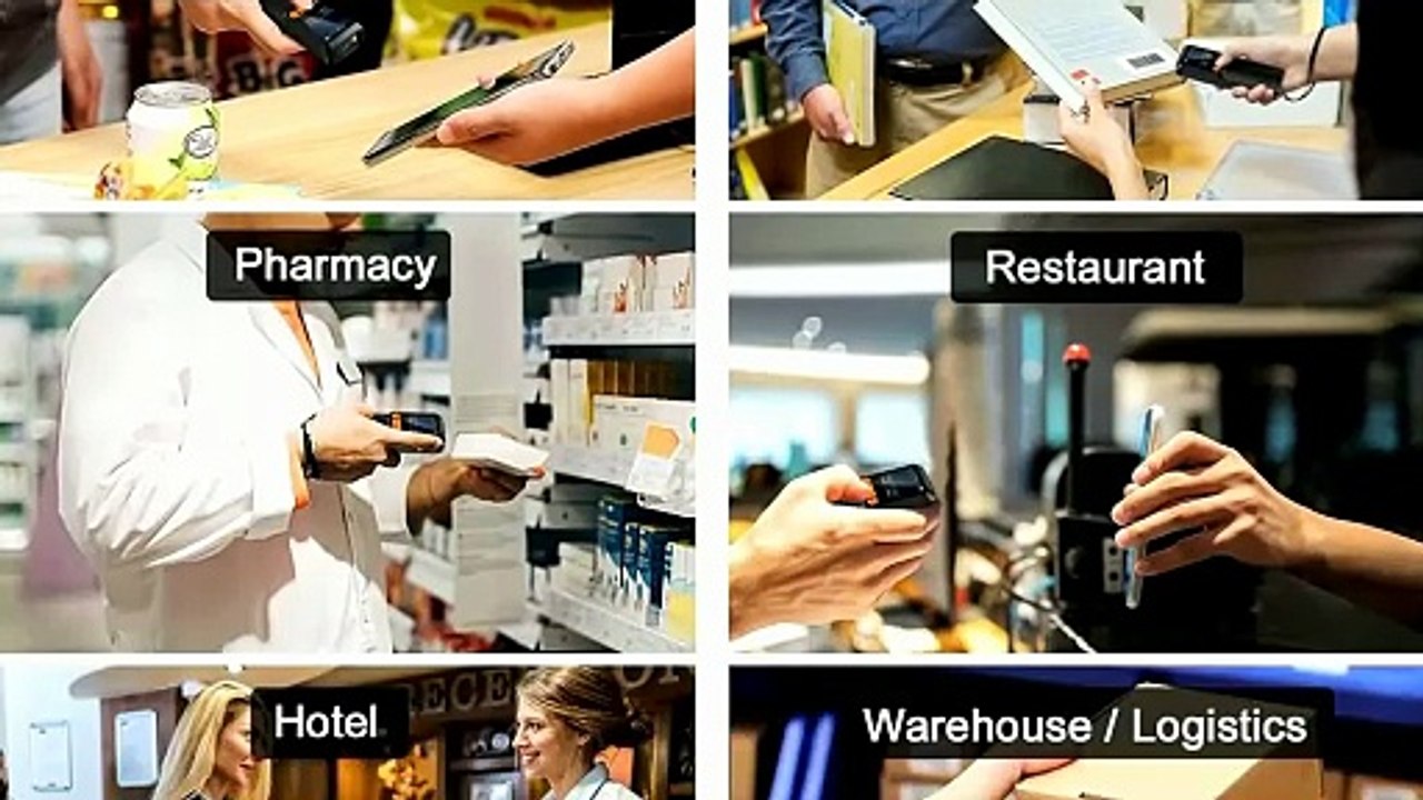 KUIIYER Mini Bluetooth 2D QR Scanner, AI Voice & LCD Display