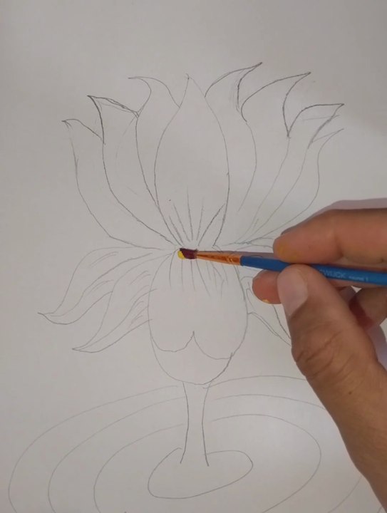 Lotus Flower Painting Tutorial 🌸 Easy Acrylic Painting for Beginners