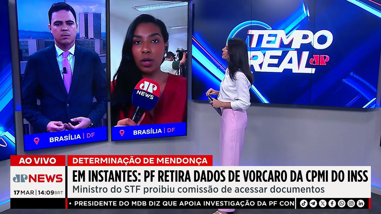 PF retira dados de Vorcaro da CPMI do INSS após determinação de André Mendonça | TEMPO REAL