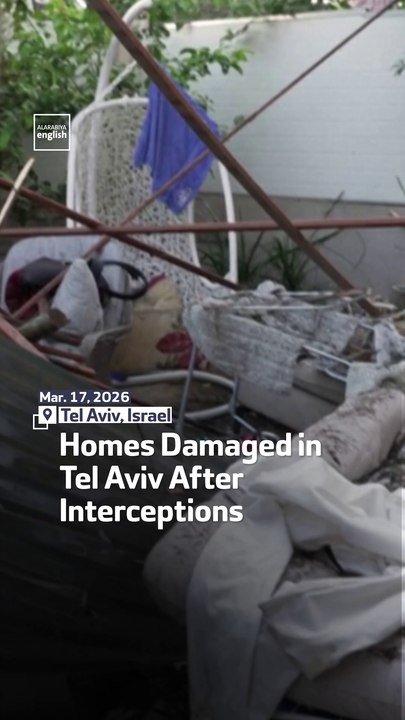 Homes Damaged in Tel Aviv After Missile Interceptions