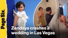 Zendaya crashes a wedding in Las Vegas to surprise happy couple