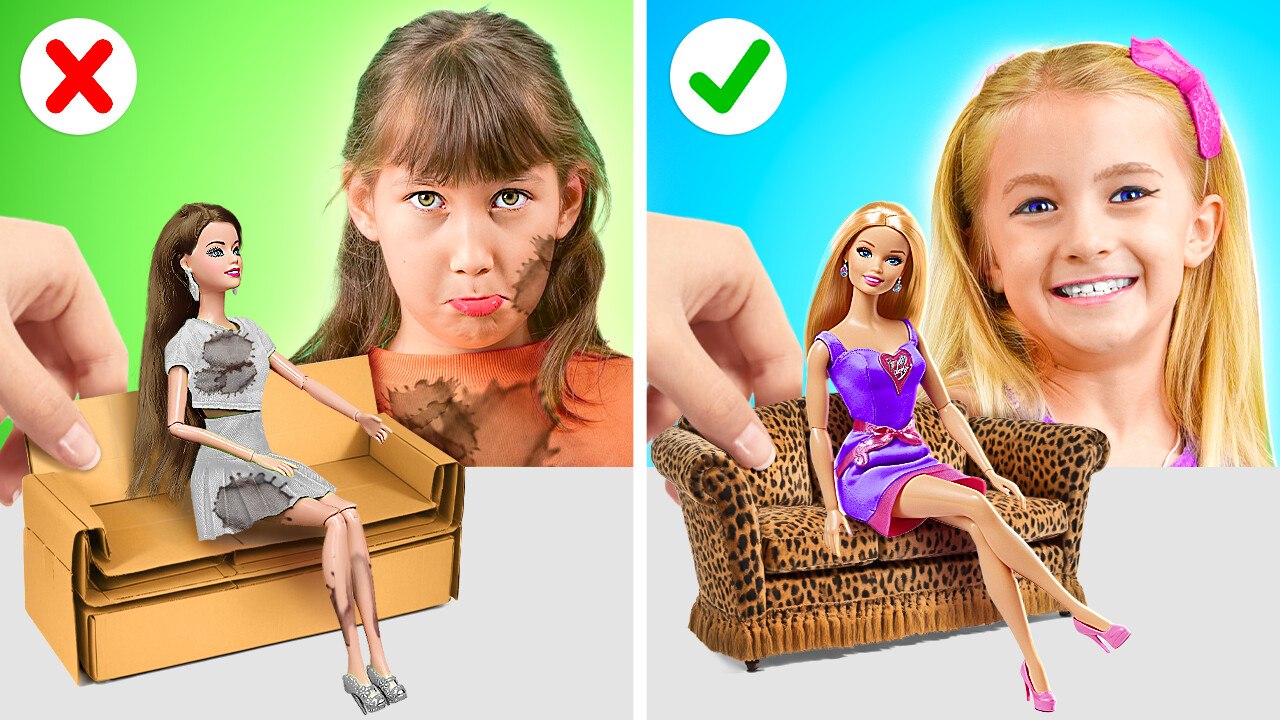 5. Riche Fille VS Pauvre Fille - Relooking de la Chambre de Poupée - Conseils pour les Parents