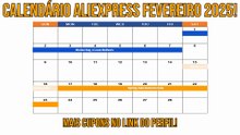 Calendário AliExpress Fevereiro 2025