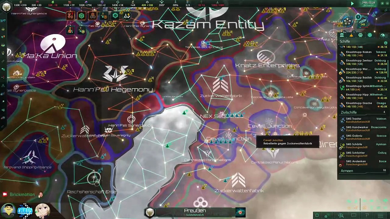 Präventivkrieg gegen die rebellion! | stellaris 144