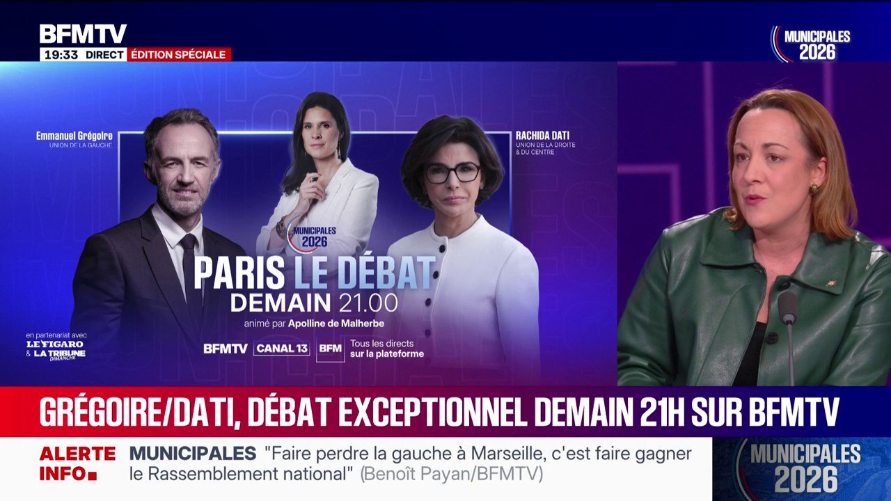 PARIS LE DÉBAT - Rachida Dati et Emmanuel Grégoire débattront sur BFMTV ce mercredi 18 mars à 21h