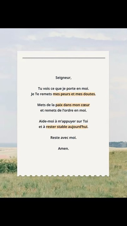 Prière du jour 🥺