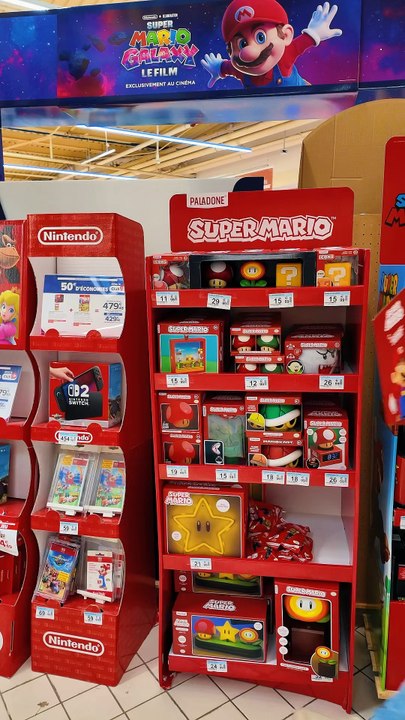 Super Mario débarque chez Carrefour pour la sortie de Super Mario Galaxy, le film 🤩