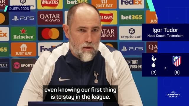 Tudor wants Spurs to prove they are better than Atletico