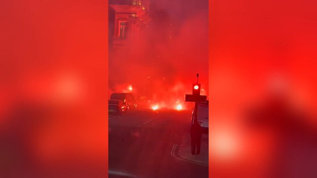 Galatasaray fans take over Liverpool ahead of UEFA Champions League game