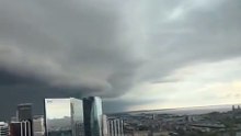 Así llegaba la tormenta a Puerto Madero