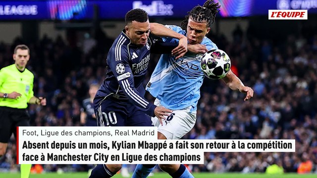 Absent depuis un mois, Kylian Mbappé a fait son retour à la compétition face à Manchester City en Ligue des champions - Foot - Ligue des champions