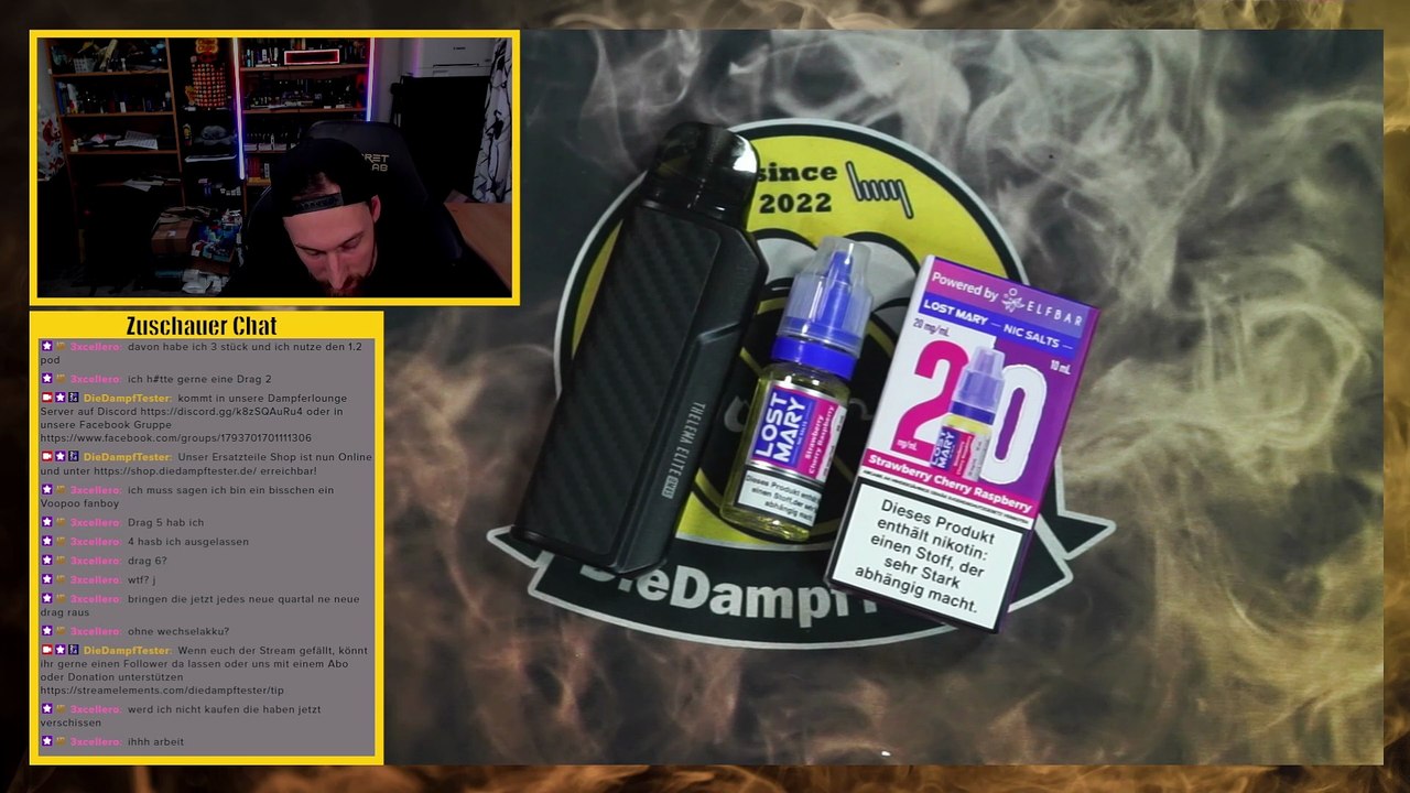 Lost Mary Strawberry Cherry Raspberry Liquid Geschmackstest