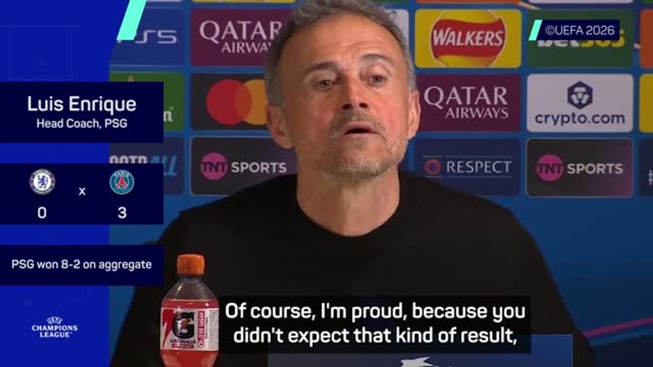 Enrique surprised by PSG's dominance over Chelsea