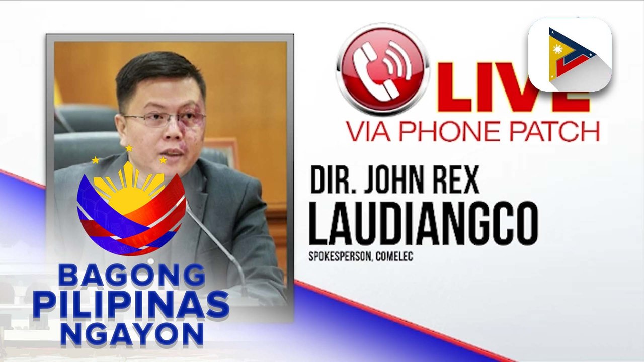Panayam kay Comelec Spokesperson Dir. John Rex Laudiangco ukol sa update sa Statement of Contributions and Expenses issue ni Sen. Marcoleta
