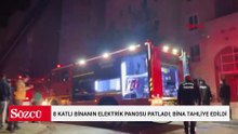 8 katlı binanın elektrik panosu patladı; bina tahliye edildi