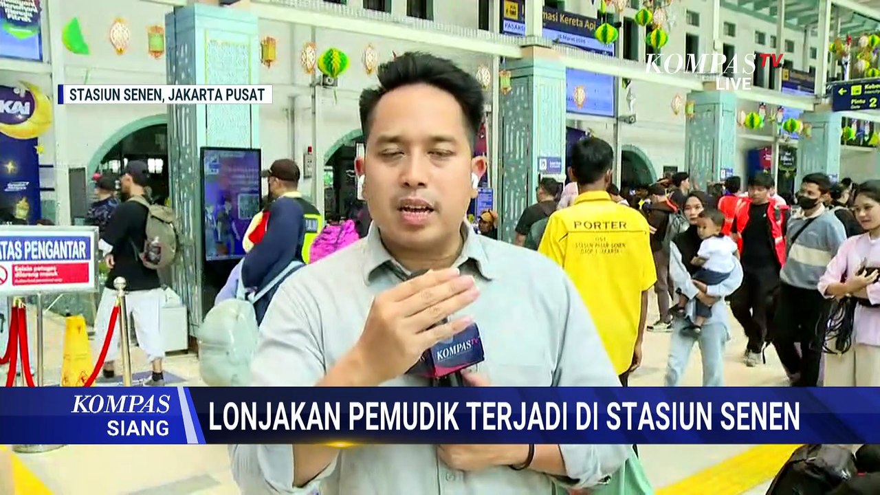 3 Hari Jelang Lebaran, Stasiun Pasar Senen Dipadati Pemudik | 18 MARET 2026