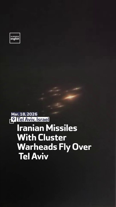 Iranian Missiles With Cluster Warheads Fly Over Tel Aviv
