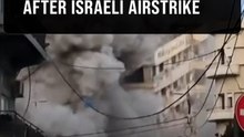 Israeli airstrike flattens building in central Beirut