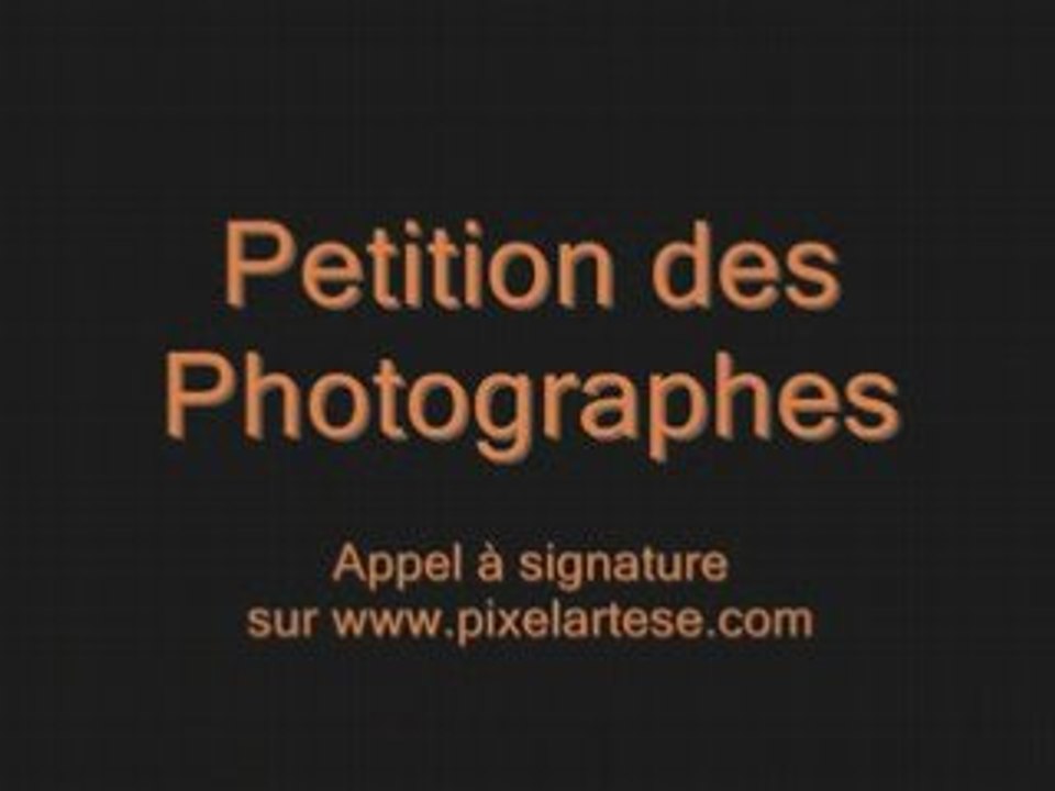 Passeport : Petition des photographes