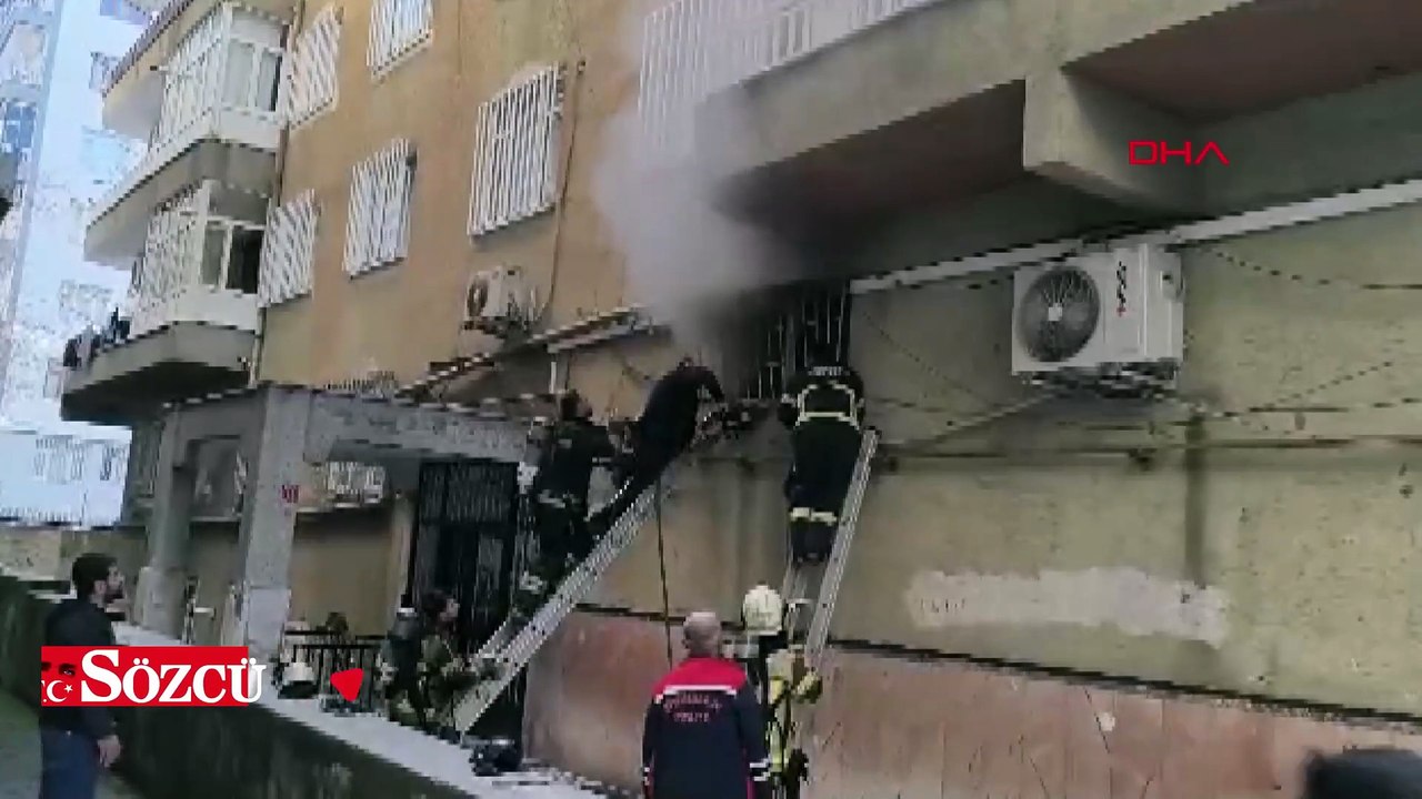 Berber dükkanındaki yangında mahsur kalan çırak kurtarıldı