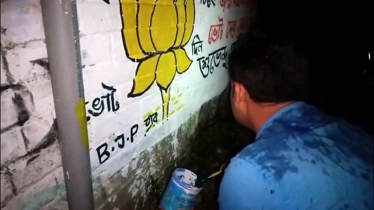 প্রার্থী ঘোষণার পরে রাতে শুভেন্দুর প্রচার