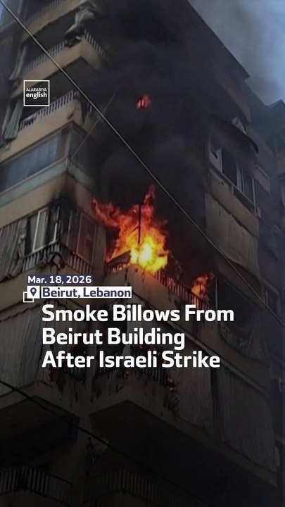 Smoke Billows From Beirut Building After Israeli Strike