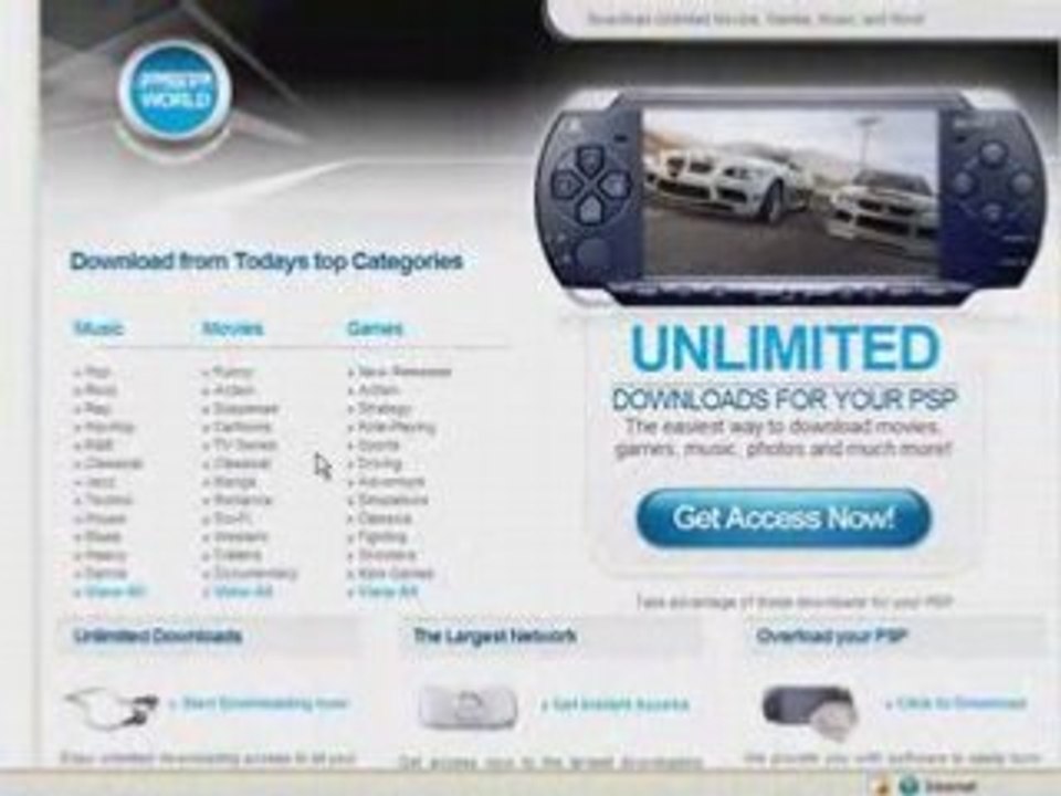 Download Movies to PSP Portable USA UK AU