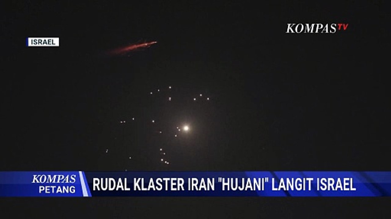 Mencekam! Sirine Tel Aviv Meraung saat Rudal Klaster Iran Hujani Langit Israel | KOMPAS PETANG