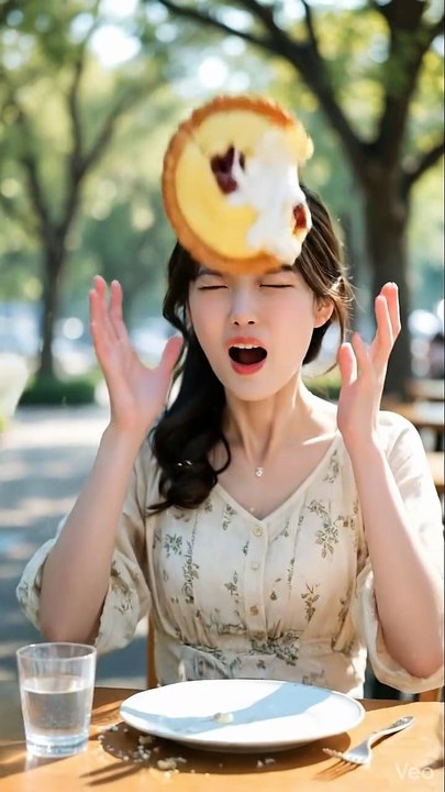 美女が顔面パイ 23 #パイ投げ #ai #アイドル #JK #美女 #客室乗務員 #スチュワーデス Loser gets pie in the face!