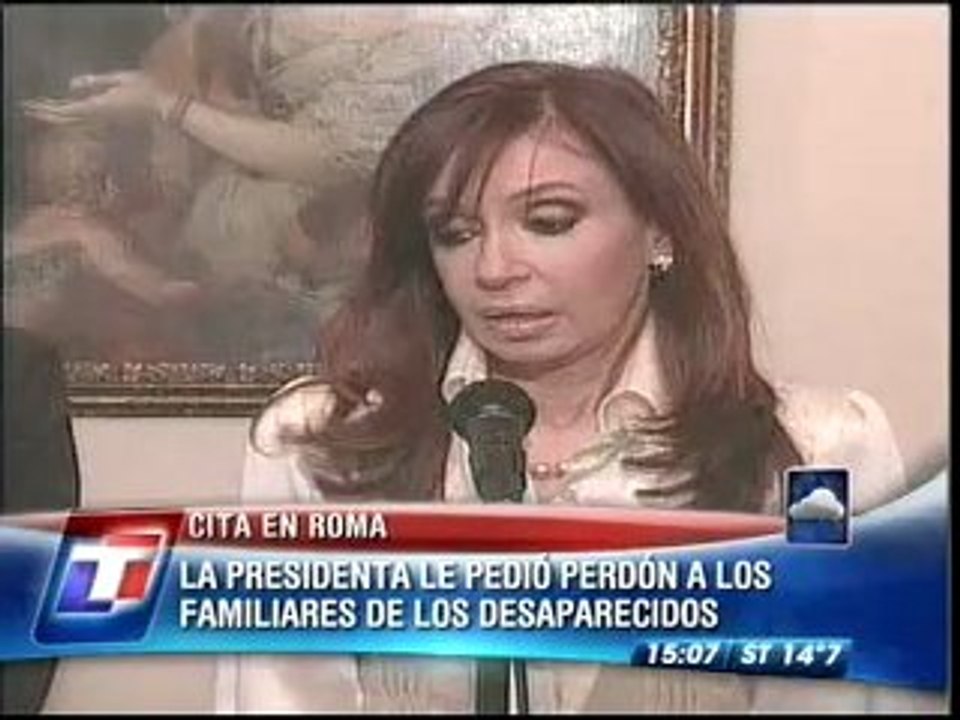 Cristina pidió perdón a familiares de desaparecidos