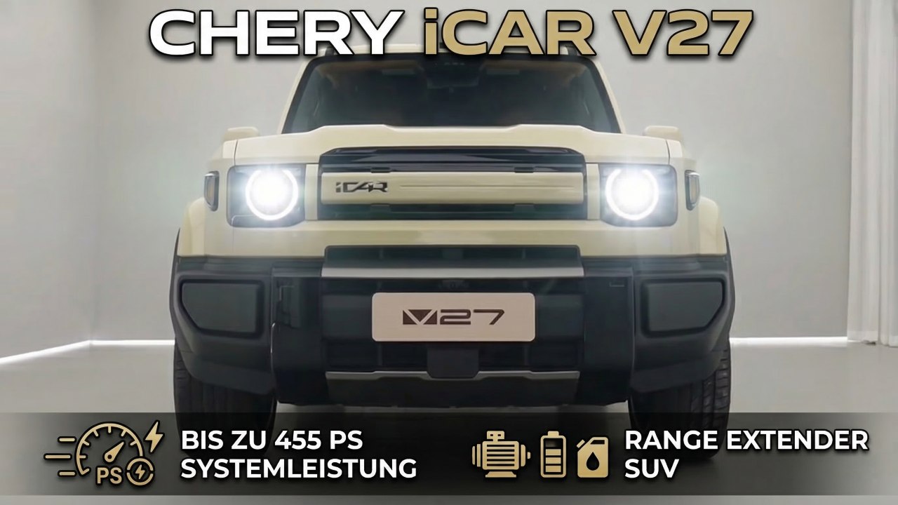 2026 Chery iCar V27: China-SUV startet mit 200 km E-Reichweite