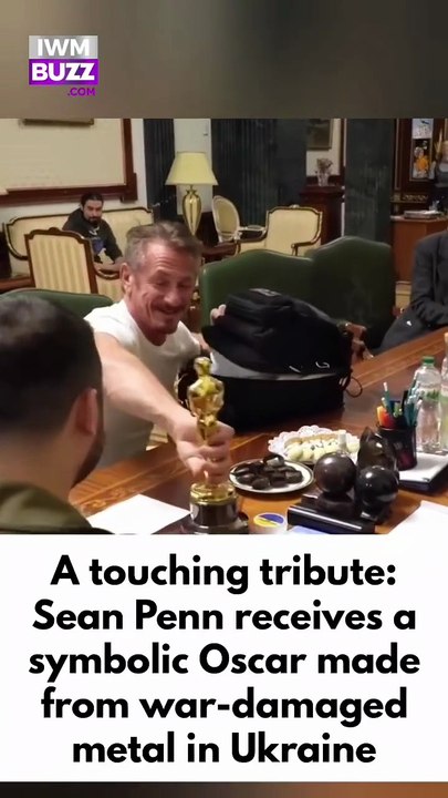 Hollywood actor Sean Penn received a special Oscar crafted from war remnants in Ukraine. He had previously donated his Oscars to President Volodymyr Zelenskyy